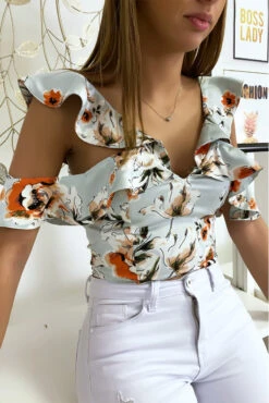 Crop Top Bleu à Fleur -Default Template 5 crop top bleu a fleur 4