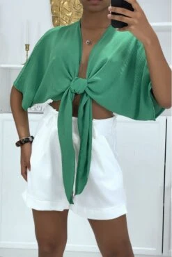 Crop Top Cache Coeur Vert -Default Template 5 crop top cache coeur vert 2