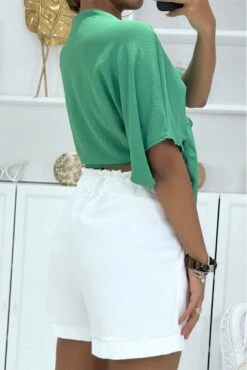 Crop Top Cache Coeur Vert -Default Template 5 crop top cache coeur vert 3