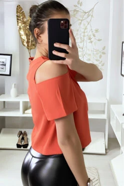 Crop Top Corail épaules Dénudé Avec Fermeture Au Dos F 2275 -Default Template 5 crop top corail epaules denude avec fermeture au dos f 2275 3