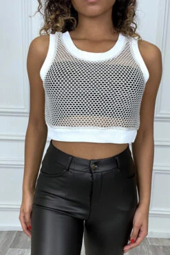 Crop Top écru En Maille Avec Fil Doré -Default Template 5 crop top ecru en maille avec fil dore 1