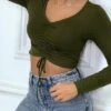 Crop Top Réglable Kaki à Manches Longues -Default Template 5 crop top reglable kaki a manches longues