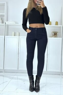 Grande Taille : Jean Slim Marine Extensible à Fermeture Zip -Default Template 5 grande taille jean slim marine extensible a fermeture zip 1