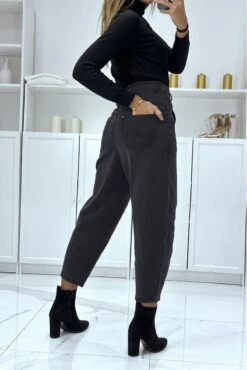 Jean Loose Noir 3/4 Et Taille Haute -Default Template 5 jean loose noir 3 4 et taille haute 3