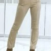 Jean Slim Beige Extensible à Taille Haute évasé Aux Pieds -Default Template 5 jean slim beige extensible a taille haute evase aux pieds