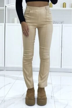 Jean Slim Beige Extensible à Taille Haute évasé Aux Pieds -Default Template 5 jean slim beige extensible a taille haute evase aux pieds 3