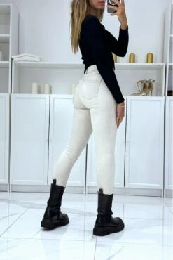 Jean Slim Beige Extensible Avec Poches Et Fermeture Zip -Default Template 5 jean slim beige extensible avec poches et fermeture zip 2