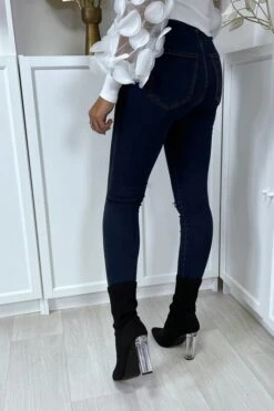 Jean Slim Bleu Brut Lacéré Aux Genoux -Default Template 5 jean slim bleu brut lacere aux genoux 7