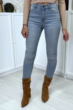 Jean Slim Bleu Délavé à Poches Arrières -Default Template 5 jean slim bleu delave a poches arrieres 2