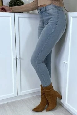 Jean Slim Bleu Délavé à Poches Arrières -Default Template 5 jean slim bleu delave a poches arrieres 3