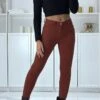 Jean Slim Cognac Extensible Avec Poches Et Fermeture Zip -Default Template 5 jean slim cognac extensible avec poches et fermeture zip