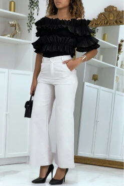 Jeans évasé Beige Taille Haute -Default Template 5 jeans evase beige taille haute 2