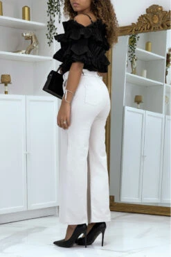 Jeans évasé Beige Taille Haute -Default Template 5 jeans evase beige taille haute 3