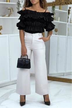 Jeans évasé Beige Taille Haute -Default Template 5 jeans evase beige taille haute 4