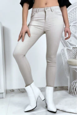 Jeans Slim Beige En Strech Avec Poches -Default Template 5 jeans slim beige en strech avec poches 1 1