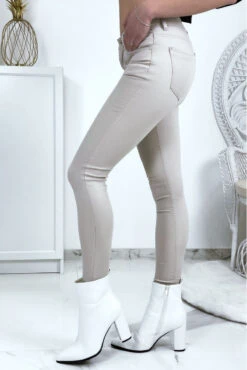 Jeans Slim Beige En Strech Avec Poches -Default Template 5 jeans slim beige en strech avec poches 1 4