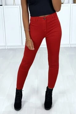 Jeans Slim Rouge Très Extensible Avec Poches à L'arrière -Default Template 5 jeans slim rouge tres extensible avec poches a l arriere 3