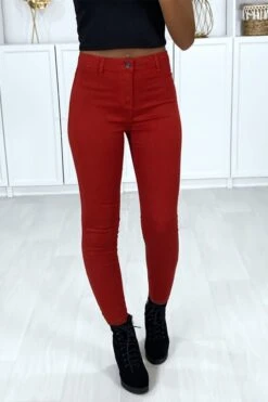 Jeans Slim Rouge Très Extensible Avec Poches à L'arrière -Default Template 5 jeans slim rouge tres extensible avec poches a l arriere 4