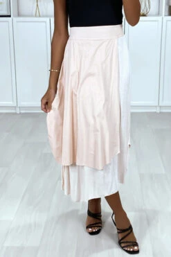 Jupe 2 En 1 En Rose Avec Fronce Sur Le Coté -Default Template 5 jupe 2 en 1 en rose avec fronce sur le cote 2