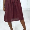 Jupe 3/4 Bordeaux Doublé Avec Plis à La Taille -Default Template 5 jupe 34 bordeaux double avec plis a la taille
