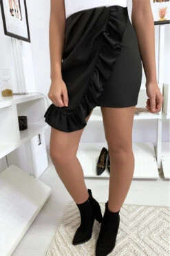 Jupe Courte En Noir Avec Volant Et Froufrou -Default Template 5 jupe courte en noir avec volant et froufrou 2