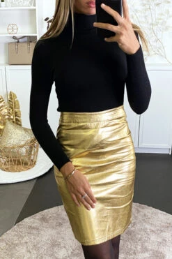 Jupe Crayon Dorée En Simili Très Brillant -Default Template 5 jupe crayon doree en simili tres brillant 2