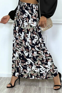 Jupe Longue Marine Fleuri Avec Boutons -Default Template 5 jupe longue marine fleuri avec boutons 2