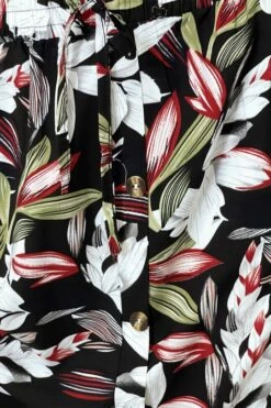 Jupe Longue Noir Fleuri Avec Boutons -Default Template 5 jupe longue noir fleuri avec boutons 4