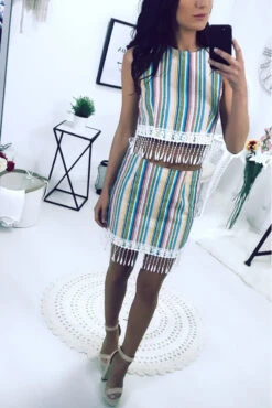 Jupe Rayées Motifs Aztèque. Femme 6105 -Default Template 5 jupe rayees motifs azteque femme 6103 1