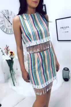 Jupe Rayées Motifs Aztèque. Femme 6105 -Default Template 5 jupe rayees motifs azteque femme 6103 3