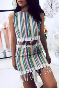 Jupe Rayées Motifs Aztèque. Femme 6105 -Default Template 5 jupe rayees motifs azteque femme 6103 5