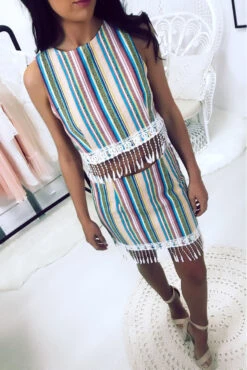 Jupe Rayées Motifs Aztèque. Femme 6105 -Default Template 5 jupe rayees motifs azteque femme 6103 6