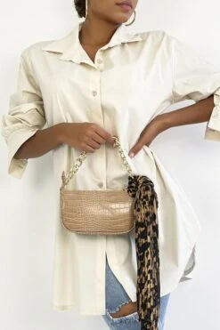 Longue Chemise Beige Très Tendance En Coton -Default Template 5 longue chemise beige tres tendance en coton 3