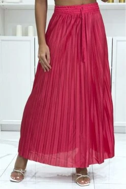 Longue Jupe Plissé Satiné Fuchsia Très Chic -Default Template 5 longue jupe plisse satine fuchsia tres chic 1