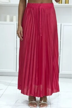 Longue Jupe Plissé Satiné Fuchsia Très Chic -Default Template 5 longue jupe plisse satine fuchsia tres chic 2