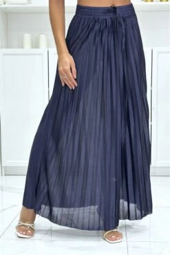 Longue Jupe Plissé Satiné Marine Très Chic -Default Template 5 longue jupe plisse satine marine tres chic 1