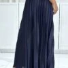 Longue Jupe Plissé Satiné Marine Très Chic -Default Template 5 longue jupe plisse satine marine tres chic