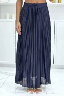Longue Jupe Plissé Satiné Marine Très Chic -Default Template 5 longue jupe plisse satine marine tres chic 2