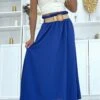 Longue Jupe Royal à Ceinture Effet Paille élastique à La Taille Couleur Vitaminée -Default Template 5 longue jupe royal a ceinture effet paille elastique a la taille couleur vitaminee
