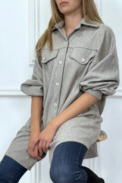 Longue Sur-chemise Gris Bien épais -Default Template 5 longue sur chemise gris bien epais 1
