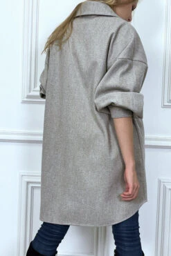 Longue Sur-chemise Gris Bien épais -Default Template 5 longue sur chemise gris bien epais 3