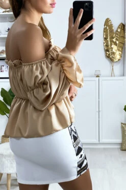 Mini Jupe Pailleté à L'avant Avec Motif à Dominance Noir -Default Template 5 mini jupe paillete a l avant avec motif a dominance noir 3