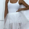 Mini Jupe Patineuse Blanche En Tulle Doublée -Default Template 5 mini jupe patineuse blanche en tulle doublee