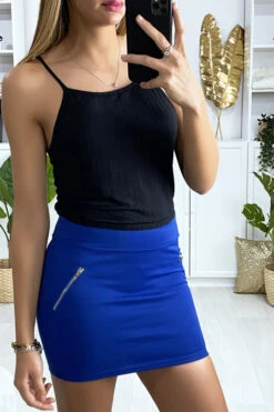 Mini Jupe Royal Avec Zip Doré -Default Template 5 mini jupe royal avec zip dore 3