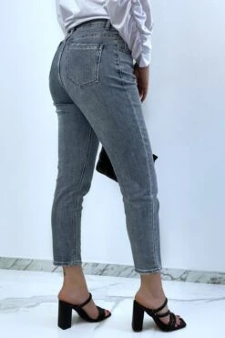 Pantalon Boy Friend Bleu Délavé Avec Poches -Default Template 5 pantalon boy friend bleu delave avec poches 3