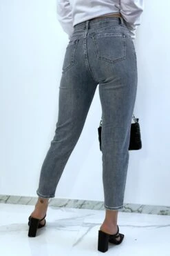 Pantalon Boy Friend Bleu Délavé Avec Poches -Default Template 5 pantalon boy friend bleu delave avec poches 4