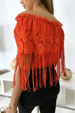 Top Bardot Rouge à Dentelles -Default Template 5 top bardot rouge a dentelles 4