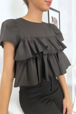 Top Court à Volants Noir -Default Template 5 top court a volants noir 1