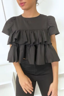 Top Court à Volants Noir -Default Template 5 top court a volants noir 2