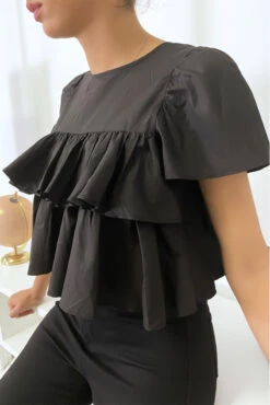 Top Court à Volants Noir -Default Template 5 top court a volants noir 5